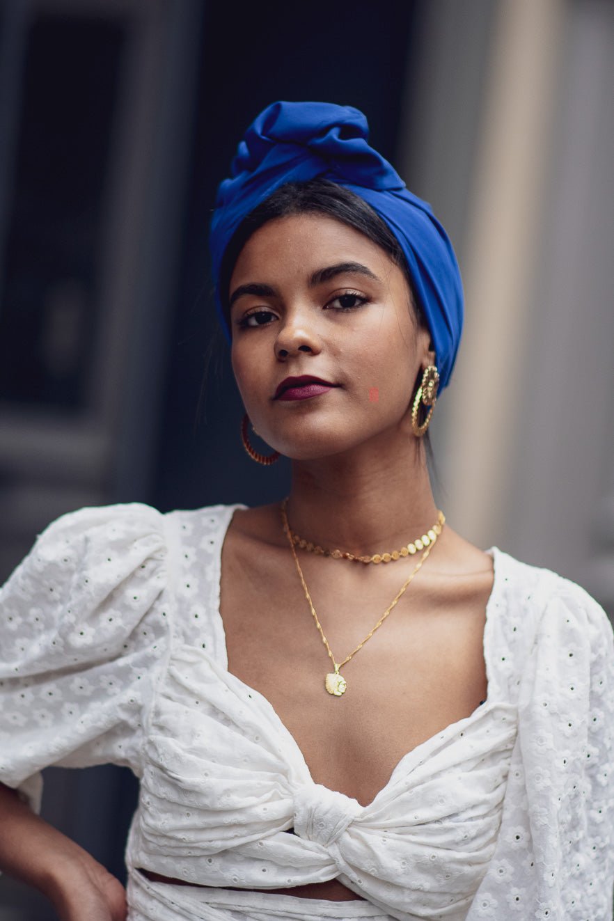 Turbans complets flexibles-Africaine Majorelle- Indira de paris