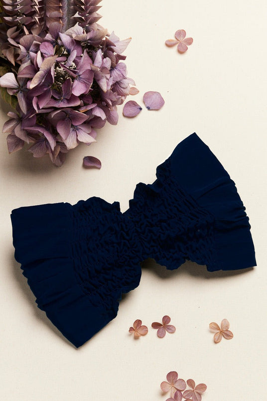 Headbands-BANDEAU - Californienne Bleu Nuit- Indira de paris