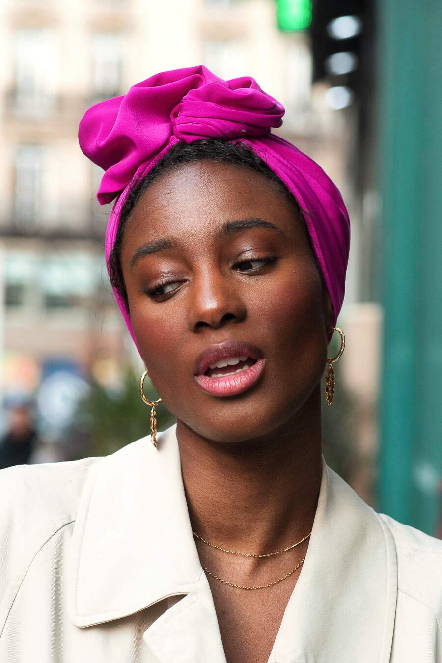 Turbans complets modulables-CUBAINE FUCHSIA- Indira de paris