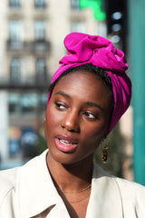 Turbans complets modulables-CUBAINE FUCHSIA- Indira de paris