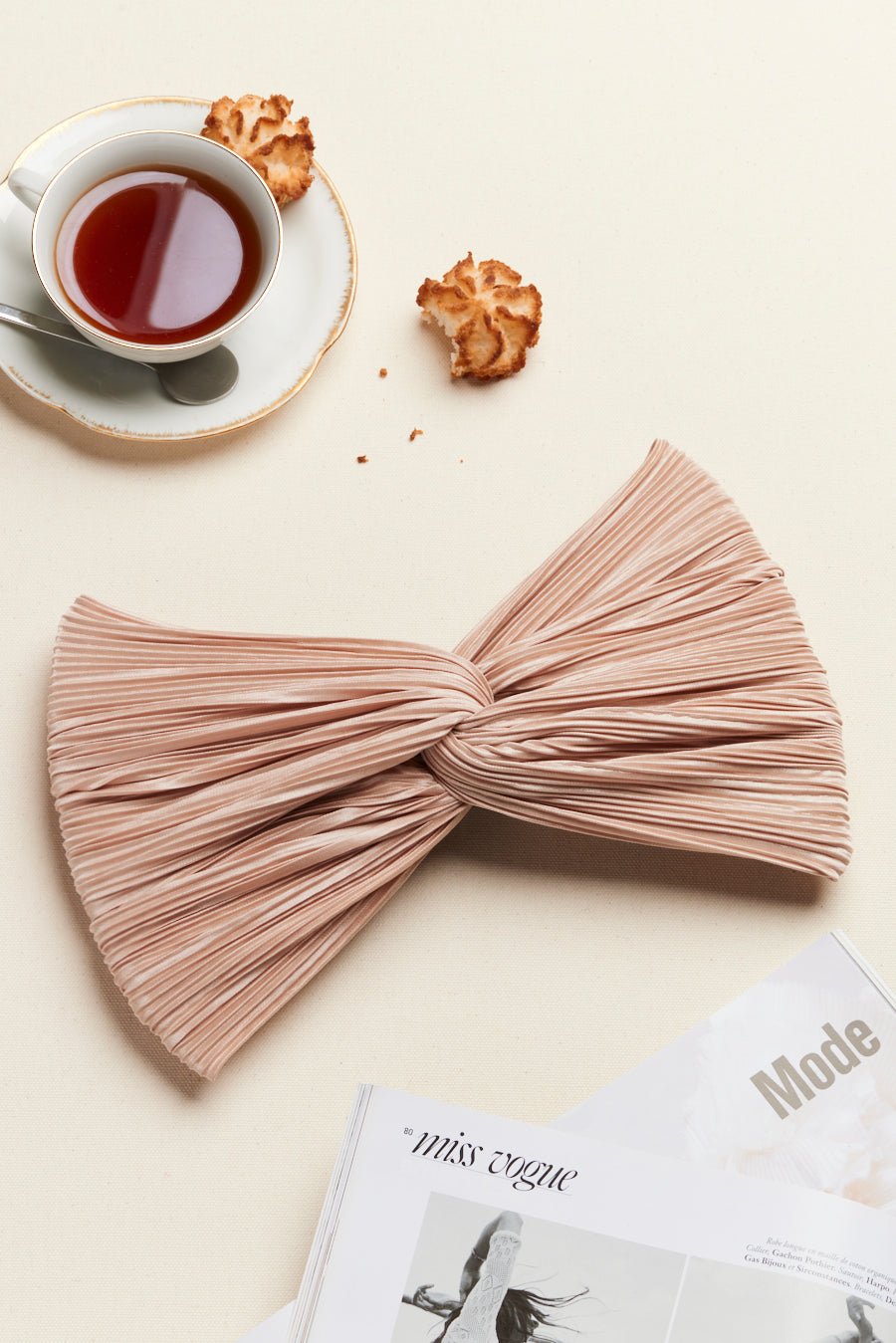 Headbands-DEMI-TURBAN - Californienne - ROMY NUDE- Indira de paris