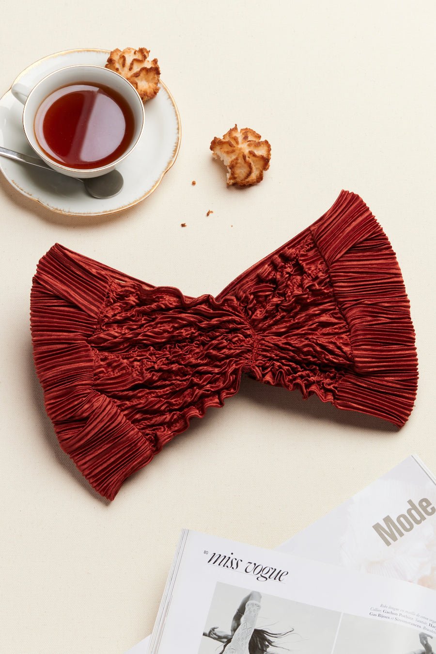 Headbands-DEMI-TURBAN - Californienne - ROMY Terracotta- Indira de paris