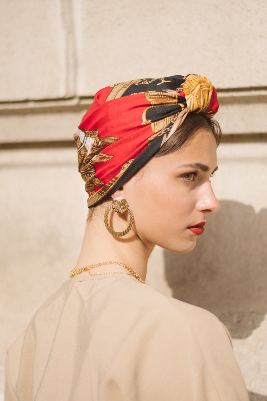 Turbans complets rétro-FOULARD - Parisienne SAMANTHA NOIRE- Indira de paris