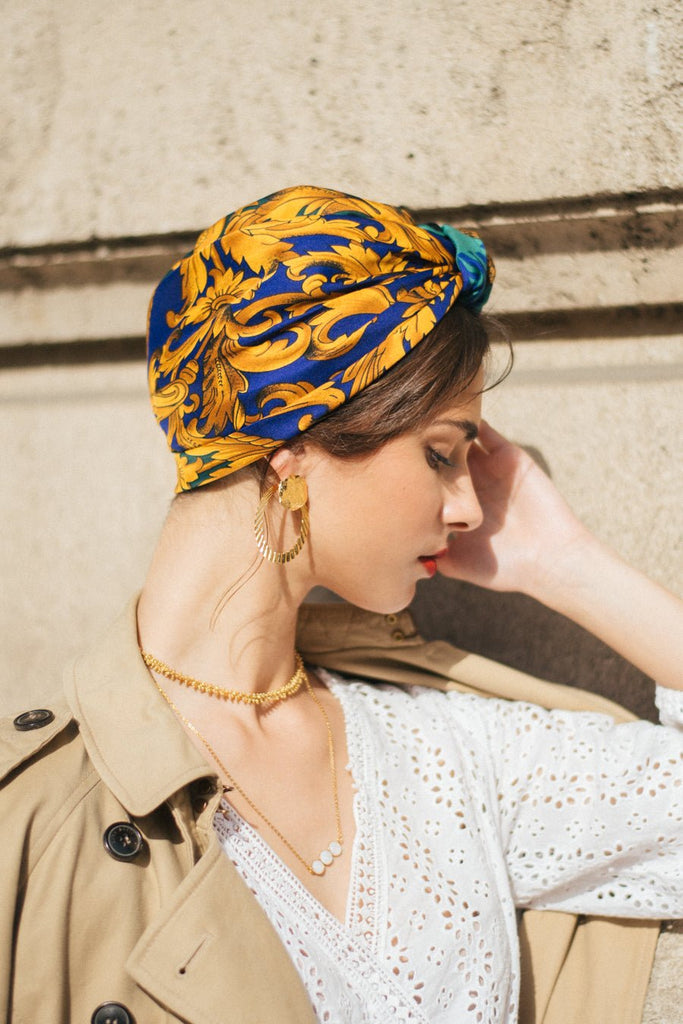 Turbans complets rétro-FOULARD - Parisienne VALENTINE- Indira de paris