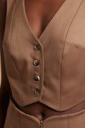 Gilet de costume-Gilet de costume SADIE - Beige- Indira de paris