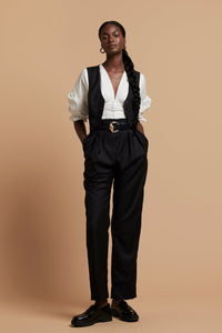 Gilet de costume-Gilet de costume SADIE - Noir- Indira de paris