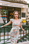 Jupes-JUPE FRANCESCA - FLEURS- Indira de paris