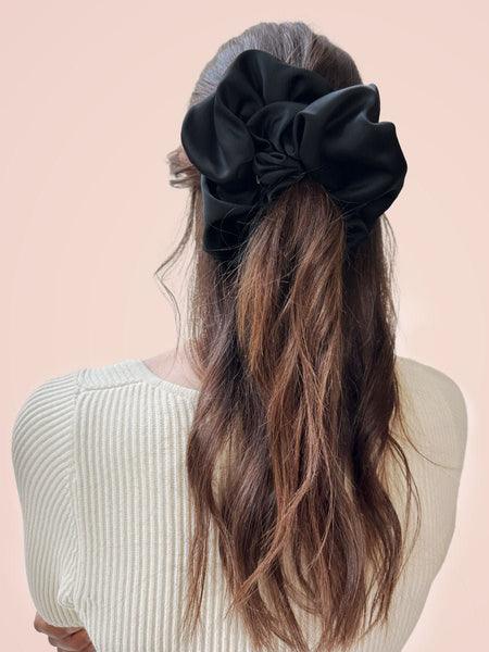 ヘアアクセサリー Chouchou - Striped Black Velour Ribbon Chouchou（ヘアアクセサリー）｜ànuke