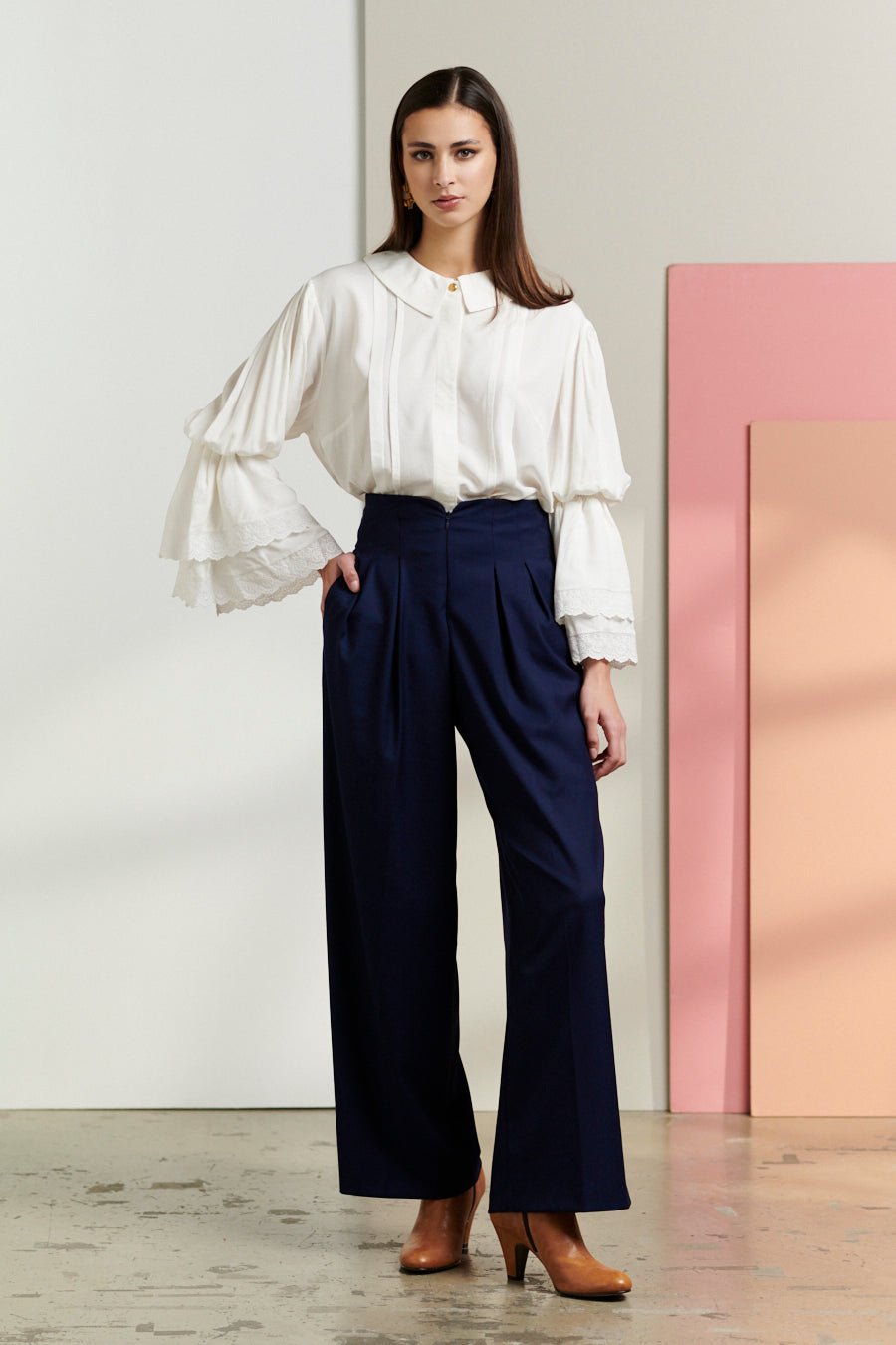 Pantalon-Pantalon Paola Bleu- Indira de paris