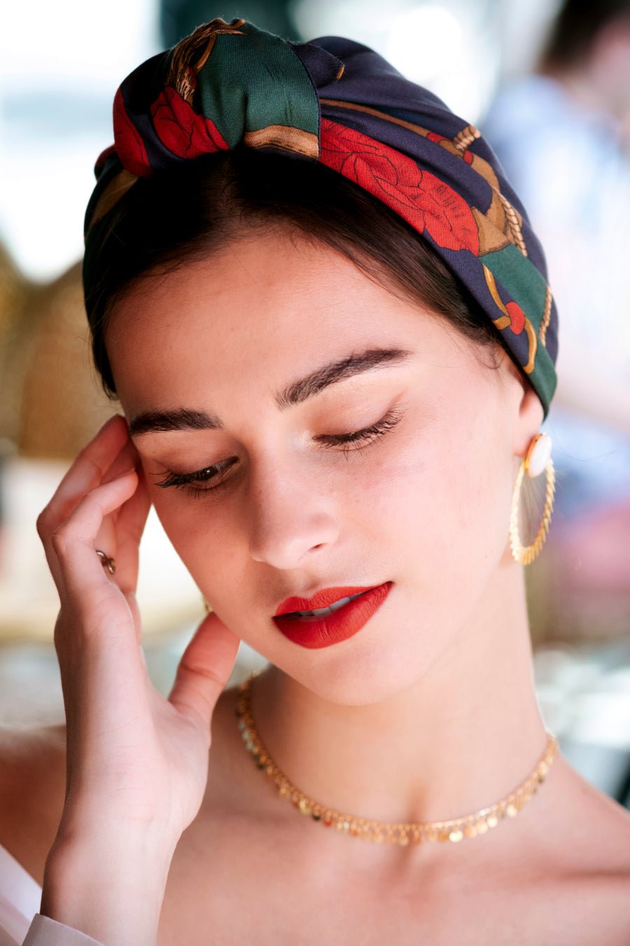 Turbans complets rétro-Parisienne Hortense Vert- Indira de paris