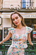 Haut-TOP STEFANIE FLEURS- Indira de paris