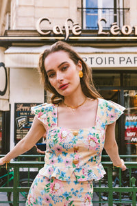 Haut-TOP STEFANIE FLEURS- Indira de paris