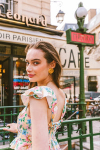 Haut-TOP STEFANIE FLEURS- Indira de paris
