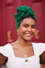 Turbans complets flexibles-TURBAN - Africaine Vert Forêt- Indira de paris