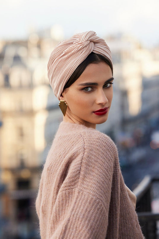 Turbans complets croisés-TURBAN - Egyptienne - ROMY NUDE- Indira de paris